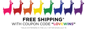 Dolly The Llama , Free Shipping , Love Wins