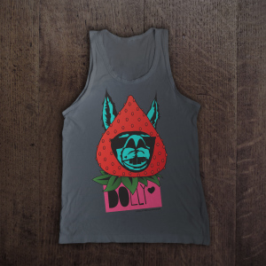 Strawberry Gang Dolly Tank - Charcoal