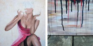 Pin-Up Dolly Painting - Dolly The Llama Art - Working