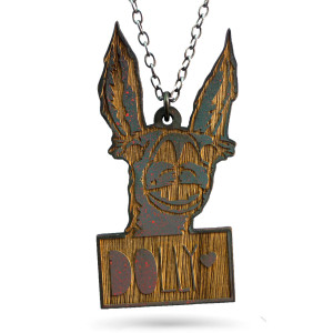 Dolly Llama - Wood Pendant Necklace